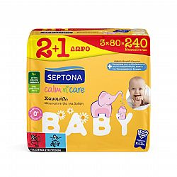 SEPTONA CALM N CARE ΧΑΜΟΜΗΛΙ ΜΩΡΟΜΑΝΤΗΛΑ ΓΙΑ ΒΡΕΦΗ 3x80τεμ