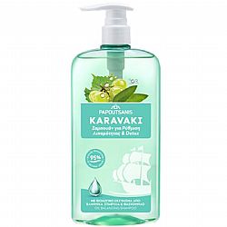 PAPOUTSANIS KARAVAKI ΣΑΜΠΟΥΑΝ ΓΙΑ ΡΥΘΜΙΣΗ ΛΙΠΑΡΟΤΗΤΑΣ & DETOX ΓΙΑ ΛΙΠΑΡΑ ΜΑΛΛΙΑ 600ml