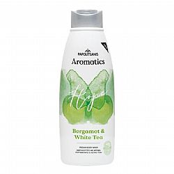 PAPOUTSANIS AROMATICS ΑΦΡΟΛΟΥΤΡΟ ΜΕ ΑΡΩΜΑ BERGAMOT & WHITE TEA 600ml