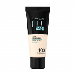 MAYBELLINE FIT ME MATTE + PORELESS FOUNDATION 103 Pure Ivory 30ml