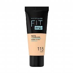 MAYBELLINE FIT ME MATTE + PORELESS FOUNDATION 115 Ivory 30ml