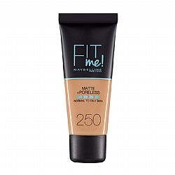 MAYBELLINE FIT ME MATTE + PORELESS FOUNDATION 250 Sun Beige 30ml
