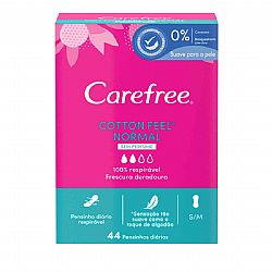 CAREFREE COTTON FEEL NORMAL ΣΕΡΒΙΕΤΑΚΙΑ ΓΙΑ ΚΑΝΟΝΙΚΗ ΡΟΗ 2 ΣΤΑΓΟΝΕΣ ΧΩΡΙΣ ΑΡΩΜΑ 44τεμ.