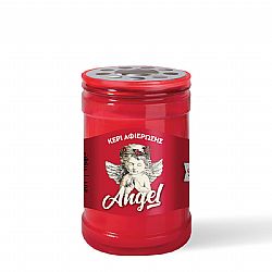 CANDIL ANGEL ΚΕΡΙ ΑΦΙΕΡΩΣΗΣ ΜΕ ΚΑΠΑΚΙ Φ6cm ΥΨΟΣ 8,5cm 20T ΚΟΚΚΙΝΟ 105gr