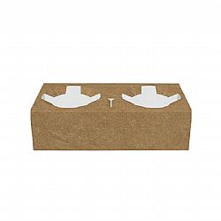KRAFT CUP CARRIER HOLDER FOR 2 CUPS 50pcs