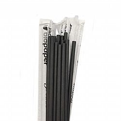 OPEN CARE PAPER DRINKING STRAWS FREDDO BLACK 1/1 500pcs