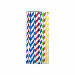 OPEN CARE PAPER DRINKING STRAWS STRAIGHT TYPE MULTICOLOR 25pcs
