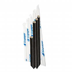 OPEN CARE PAPER DRINKING STRAWS JUMBO BLACK 1/1 250pcs