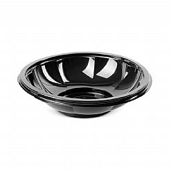 OPEN CARE CONTAINER PET 500cc BLACK ROUND SALAD 100pcs