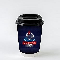 OPEN CARE PAPER CUP DOUBLE WALL COFFEE SHOP 16oz 20pcs