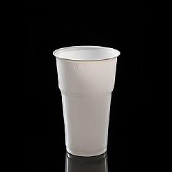 LARIPLAST PLASTIC CUP FOR BEVERAGE 508 WHITE 330ml 50pcs