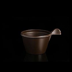 OPEN CARE PLASTIC TEA CUP WITH HANDGRIP 80ml 50pcs