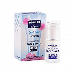 BIOFRESH YOGHURT OF BULGARIA WITH ORGANIC ROSE OIL PROBIOTIC PROTECTING FACE SERUM SPF20 ΠΡΟΣΤΑΤΕΥΤΙΚΟΣ ΟΡΟΣ ΠΡΟΣΩΠΟΥ ΜΕ ΠΡΟΒΙΟΤΙΚΑ & SPF20 35ml