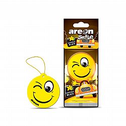 AREON CAR SMILE ΚΡΕΜΑΣΤΗ ΑΡΩΜΑΤΙΚΗ ΚΑΡΤΕΛΑ VANILLA BLACK
