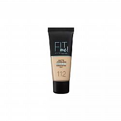 MAYBELLINE FIT ME MATTE + PORELESS FOUNDATION 112 SOFT BEIGE 30ml