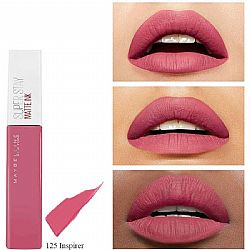 MAYBELLINE SUPER STAY MATTE INK LIQUID LIPSTICK ΜΑΤ ΚΡΑΓΙΟΝ ΜΑΚΡΑΣ ΔΙΑΡΚΕΙΑΣ 125 INSPIRER 5ml