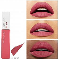MAYBELLINE SUPER STAY MATTE INK LIQUID LIPSTICK ΜΑΤ ΚΡΑΓΙΟΝ ΜΑΚΡΑΣ ΔΙΑΡΚΕΙΑΣ 155 SAVANT 5ml