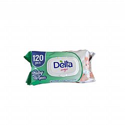 DELTA ΜΩΡΟΜΑΝΤΗΛΑ BABY WIPES ΓΙΑ DRY SKIN 120τεμ