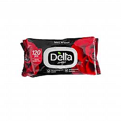 DELTA WET WIPES WITH ROSE 120τεμ