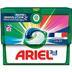ARIEL 3 IN 1 PODS ΑΠΟΡΡΥΠΑΝΤΙΚΟ ΠΛΥΝΤΗΡΙΟΥ ΡΟΥΧΩΝ COLOR 15 ΚΑΨΟΥΛΕΣ