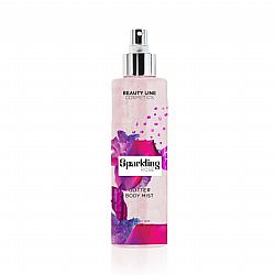BEAUTY LINE COSMETICS SPARKLING ROSE GLITTER BODY MIST 200ml