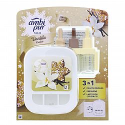 AMBI PUR 3in1 ΗΛΕΚΤΡΙΚΗ ΣΥΣΚΕΥΗ ΔΙΑΧΥΣΗΣ ΑΡΩΜΑΤΙΚΟΥ ΧΩΡΟΥ VANILLA COOKIE LIMITED EDITION & ΑΝΤΑΛΛΑΚΤΙΚΟ 20ml