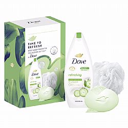 UNILEVER DOVE TIME TO REFRESH ΣΕΤ ΑΦΡΟΛΟΥΤΡΟ 250ml, ΜΠΑΡΑ ΣΑΠΟΥΝΙΟΥ 90gr, ΣΦΟΥΓΓΑΡΙ ΣΩΜΑΤΟΣ
