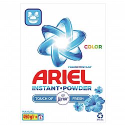 ARIEL INSTANT POWDER COLOR TOUCH OF LENOR FRESH ΑΠΟΡΡΥΠΑΝΤΙΚΟ ΡΟΥΧΩΝ ΣΕ ΣΚΟΝΗ ΓΙΑ ΠΛΥΣΙΜΟ ΣΤΟ ΧΕΡΙ 4 ΠΛΥΣΕΙΣ 450gr