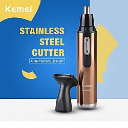 KEMEI 2in1 NOSE & EAR HAIR TRIMMER ΜΗΧΑΝΗ ΕΠΑΝΑΦΟΡΤΙΖΟΜΕΝΗ ΑΥΤΙΩΝ ΚΑΙ ΜΥΤΗΣ KM-6629
