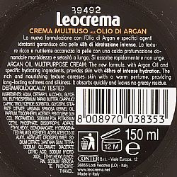 LEOCREMA ΚΡΕΜΑ ΓΙΑ ΠΡΟΣΩΠΟ ΣΩΜΑ & ΧΕΡΙΑ 48H OLLIO DI ARGAN 150ml