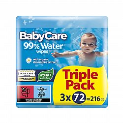 BABYCARE 99% WATER ΜΩΡΟΜΑΝΤΗΛΑ ΜΕ ΕΚΧΥΛΙΣΜΑ ΧΑΜΟΜΗΛΙΟΥ 3x72τεμ.