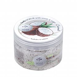 FIONNA COSMETICS HYDRATES & SOFTENS BODY SCRUB WITH SEEDS & SUGAR COCONUT 250ml
