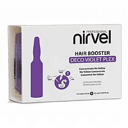 NIRVEL HAIR BOOSTER DECO VIOLET PLEX NO YELLOW CONCENTRATE ΑΜΠΟΥΛΑ ΕΞΟΥΔΕΤΕΡΩΣΗΣ ΘΕΡΜΩΝ ΤΟΝΩΝ & ΠΡΟΣΤΑΣΙΑΣ PLEX (Προτεινόμενη αναλογία: 30g σκόνη + 60ml οξειδωτικό + 1 αμπούλα) 10ml 1τεμ. 