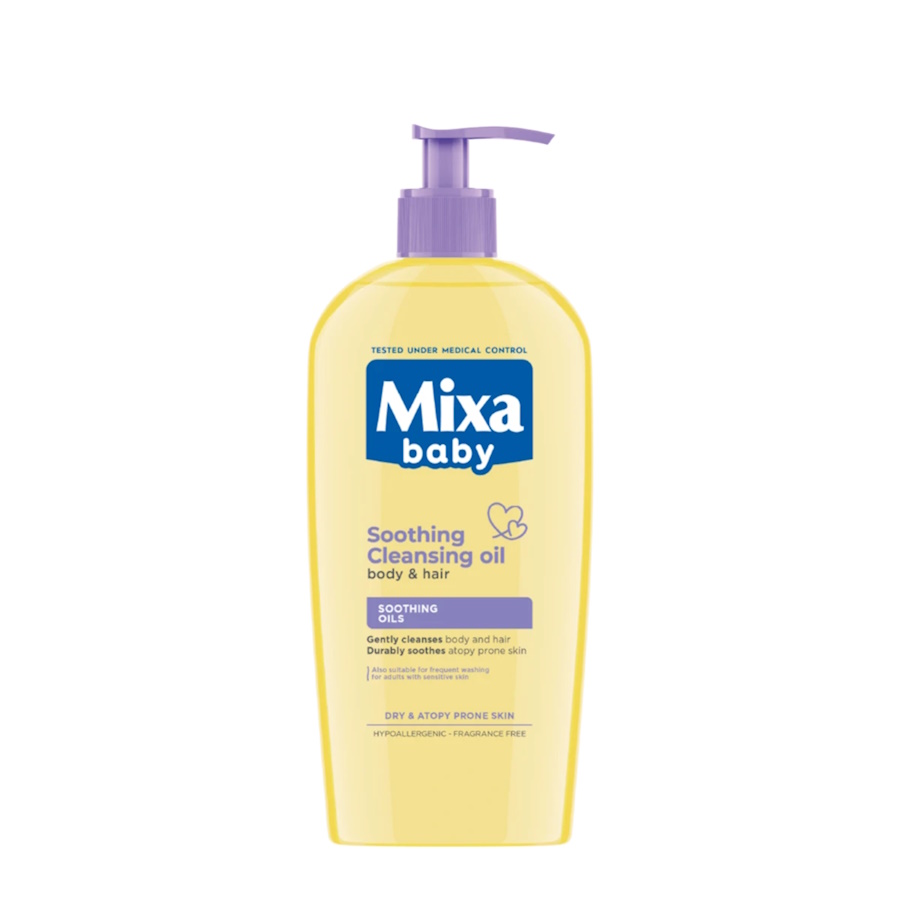 MIXA BABY SOOTHING CLEANSING OIL BODY & HAIR ΚΑΤΑΠΡΑΫΝΤΙΚΟ ΛΑΔΙ ΚΑΘΑΡΙΣΜΟΥ ΓΙΑ ΣΩΜΑ & ΜΑΛΛΙΑ ΓΙΑ ΞΗΡΟ ΚΑΙ ΑΤΟΠΙΚΟ ΔΕΡΜΑ 250ml