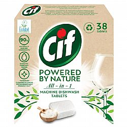 CIF POWERED BY NATURE ALL-IN-1 MACHINE DISHWASH TABLETS ΑΠΟΡΡΥΠΑΝΤΙΚΟ ΠΛΥΝΤΗΡΙΟΥ ΠΙΑΤΩΝ ΤΑΜΠΛΕΤΕΣ 38τεμ.