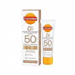 CARROTEN CC SUNCARE TINTED FACE CREAM ΑΝΤΗΛΙΑΚΗ ΚΡΕΜΑ ΠΡΟΣΩΠΟΥ CC ΜΕ ΧΡΩΜΑ SPF50 50ml