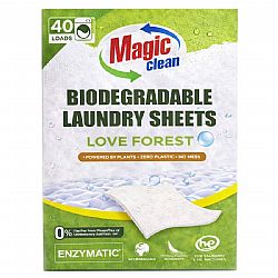 MAGIC CLEAN ΑΠΟΡΡΥΠΑΝΤΙΚΟ ΠΛΥΝΤΗΡΙΟΥ ΡΟΥΧΩΝ ΒΙΟΔΙΑΣΠΩΜΕΝΑ ΦΥΛΛΑ ΜΕ ΑΡΩΜΑ LOVE FOREST 40 ΠΛΥΣΕΙΣ 