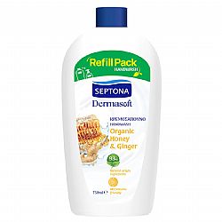 SEPTONA DERMASOFT ΚΡΕΜΟΣΑΠΟΥΝΟ ORGANIC HONEY & GINGER ΑΝΤΑΛΛΑΚΤΙΚΟ 750ml