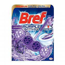 BREF WC PURPLE ACTIVE+ ΣΤΕΡΕΟ ΜΠΛΟΚ ΤΟΥΑΛΕΤΑΣ ΜΕ ΑΡΩΜΑ LAVENDER 50g