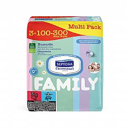 SEPTONA FAMILY ΜΩΡΟΜΑΝΤΗΛΑ DERMASOFT MULTIPACK ΧΑΜΟΜΗΛΙ 3x100τεμ.