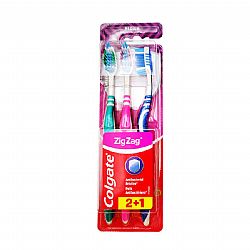 COLGATE ZIG ZAG ΟΔΟΝΤΟΒΟΥΡΤΣΑ ΜΕΤΡΙΑ 3τεμ. (2+1 ΔΩΡΟ) ΜΠΛΕ+ΜΩΒ+ΠΡΑΣΙΝΗ