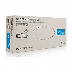 MERCATOR ΓΑΝΤΙΑ LATEX ΜΕ ΠΟΥΔΡΑ ΛΕΥΚΑ 100τεμ.