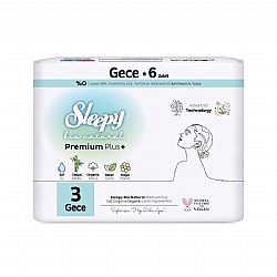 SLEEPY BIO NATURAL PREMIUM PLUS ΣΕΡΒΙΕΤΕΣ No3 NIGHT 7 ΣΤΑΓΟΝΕΣ 6τεμ.