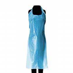 SOFT CARE DISPOSABLE APRON PLASTIC BLUE 140 x 80cm 100 pcs.