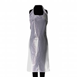 SOFT CARE DISPOSABLE APRON PLASTIC WHITE 140 x 80cm 100pcs.