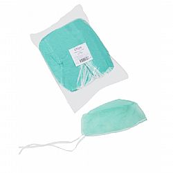 SOFT CARE ΣΚΟΥΦΙΑ NON WOVEN ΔΕΤΗ ΠΡΑΣΙΝΗ 100τεμ.