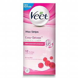 VEET EASY GEL WAX ΤΑΙΝΙΕΣ ΑΠΟΤΡΙΧΩΣΗΣ ΓΙΑ ΚΑΝΟΝΙΚΕΣ ΕΠΙΔΕΡΜΙΔΕΣ x12 strips