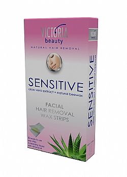 VICTORIA BEAUTY SENSITIVE FACIAL HAIR REMOVAL x 20 strips