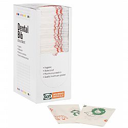 SOFT CARE ΟΔΟΝΤΙΑΤΡΙΚΗ ΠΕΤΣΕΤΑ ΜΕ ΤΥΠΩΜΑ - 2ply ΧΑΡΤΙ + 1ply ΠΛΑΣΤΙΚΟ 33cm x 45cm 500τεμ.