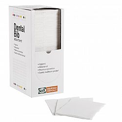 SOFT CARE ΟΔΟΝΤΙΑΤΡΙΚΗ ΠΕΤΣΕΤΑ ΛΕΥΚΗ - 1ply ΧΑΡΤΙ + 1ply ΠΛΑΣΤΙΚΟ 33cm x 45cm  500τεμ.